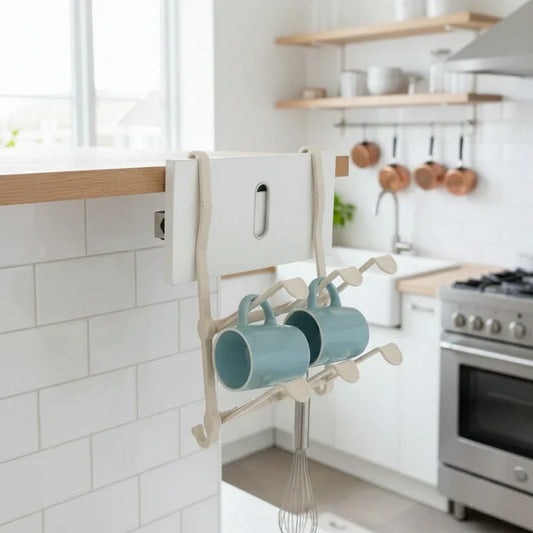 Hanging Glass & Mug Holder Rack