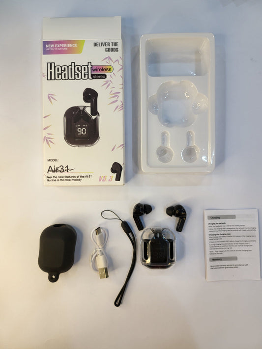 Air 31 Buds with pouch TWS Bluetooth 5.3 ENC Smart Touch Control Stereo HiFi