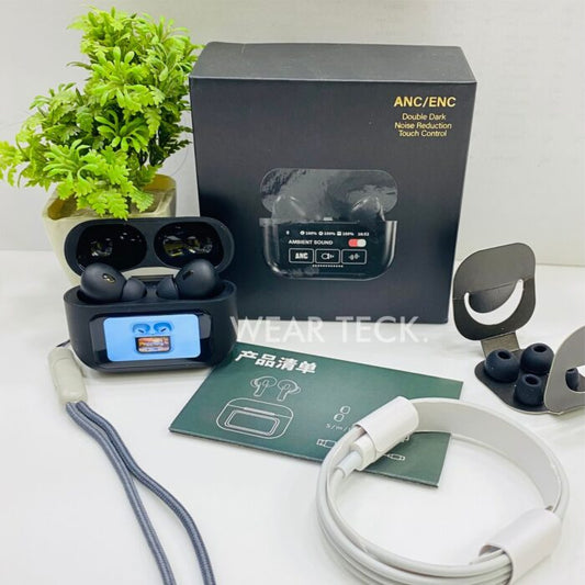 A9 Pro ANC/ENC Touch Screen wireless Earbuds